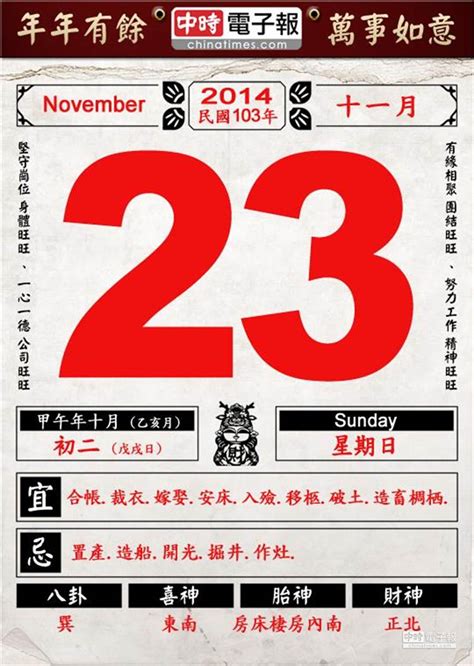 農曆11月出生|萬年農民曆